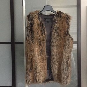 Faux fur vest